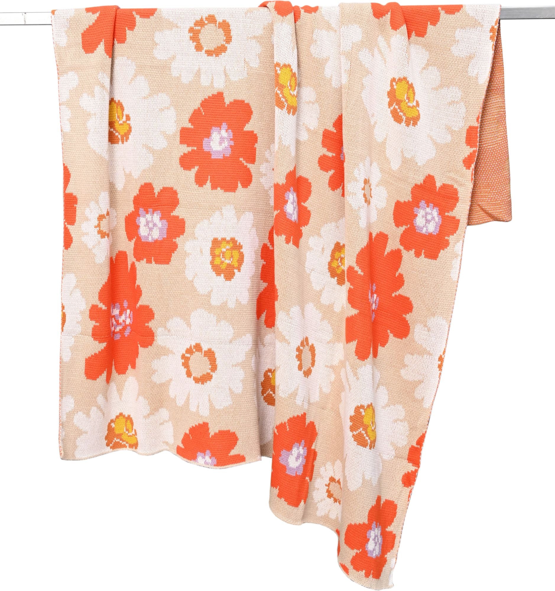Bold Floral Knitted Throw Blanket - Image 9
