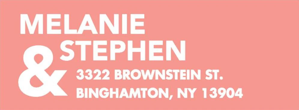 Bold Names Return Address Label