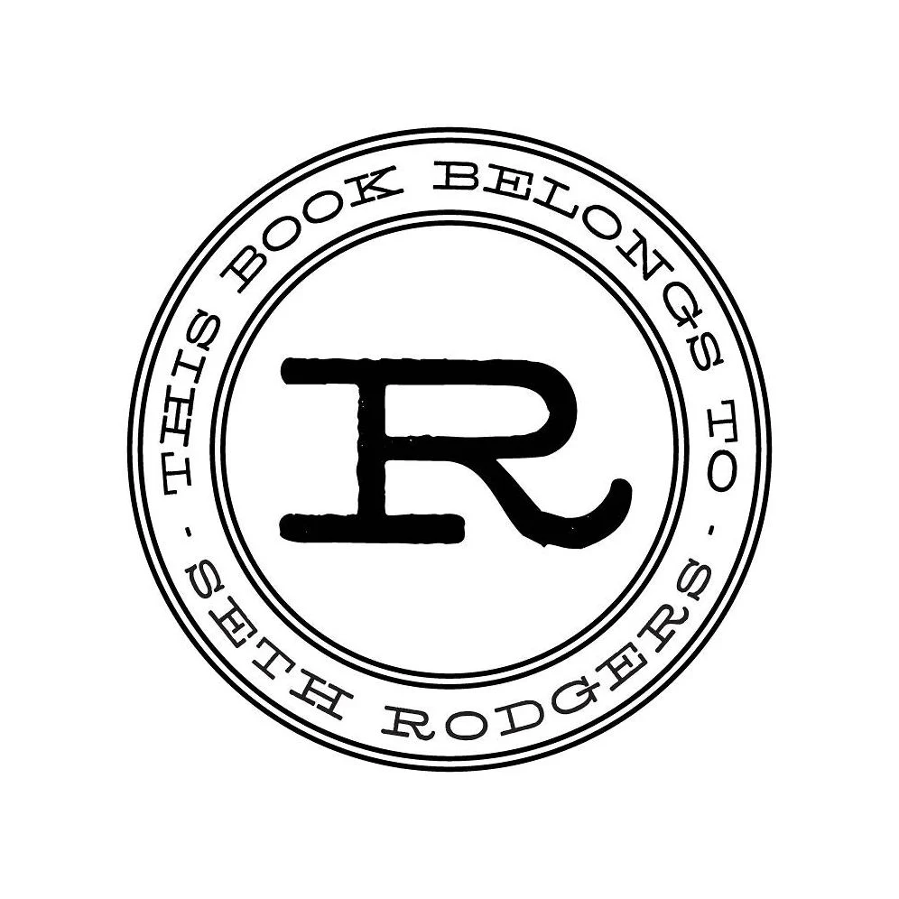 Bookplate Single Monogram Custom Stamp and Stamp Tool