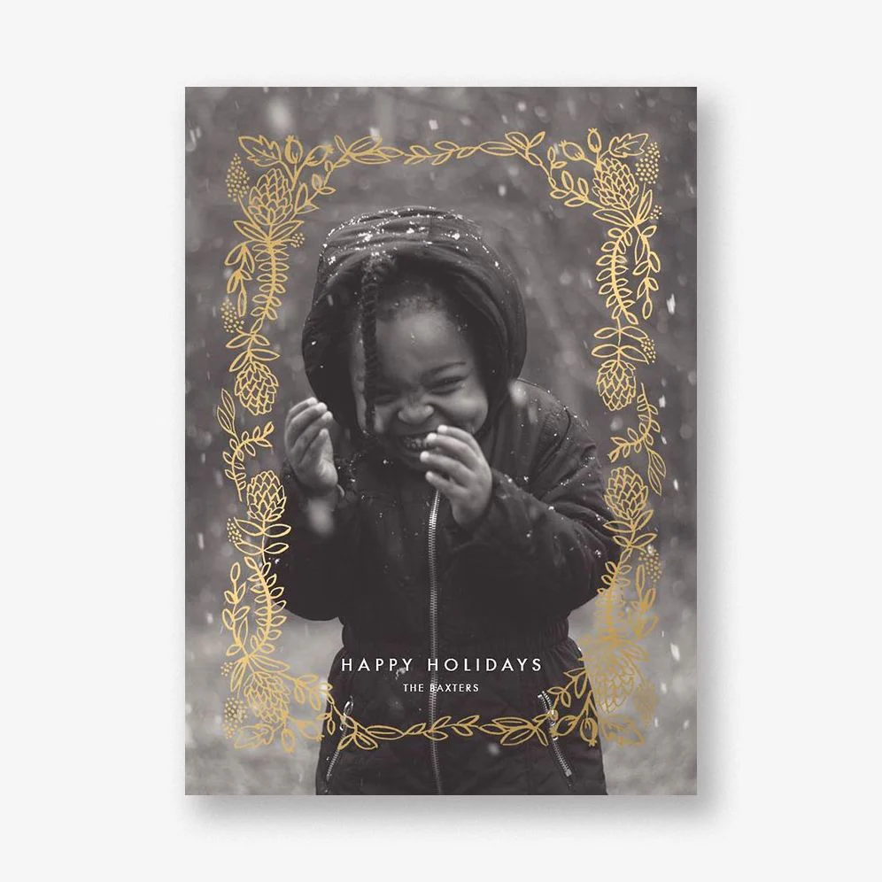 Botanical Lace Foil Photo Card