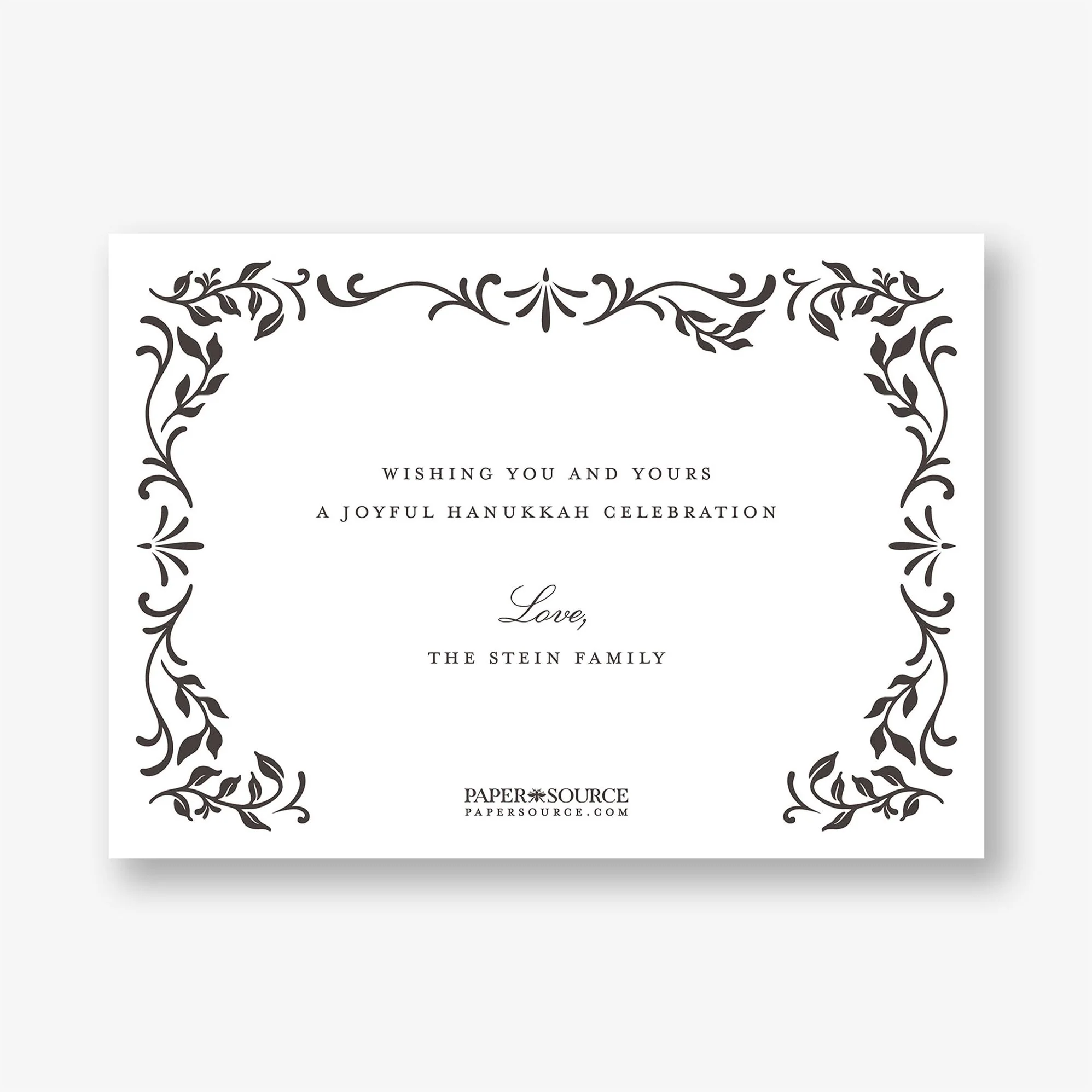 Botanical Menorah Foil Frame Holiday Photo Card - Image 3