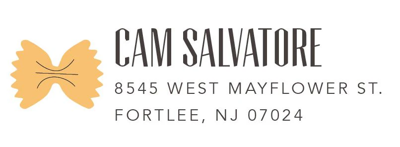 Bowtie Pasta Return Address Label