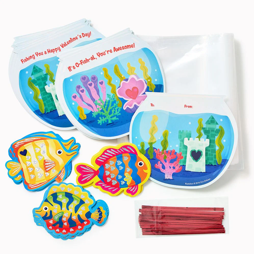 Boxed Valentine Cards - Fish Bowl - Image 2