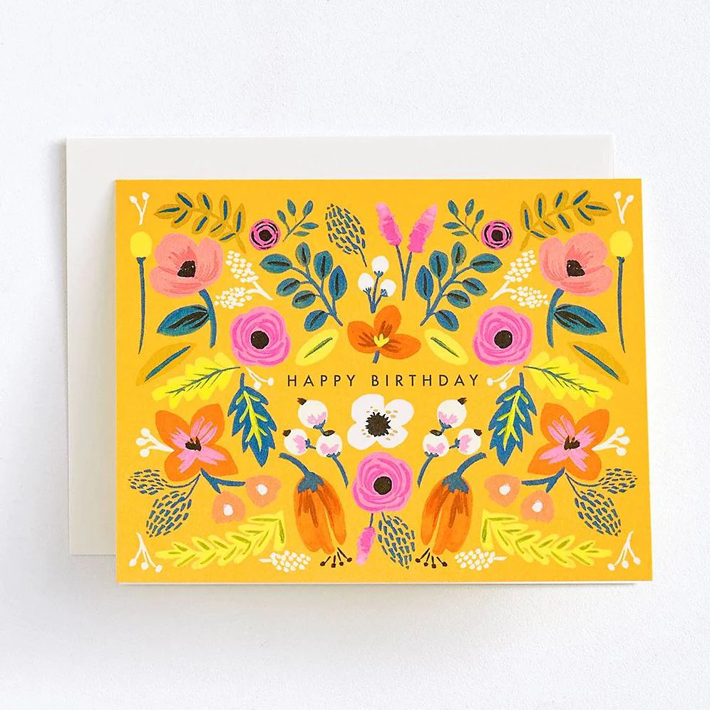 Bright Florals Birthday Card
