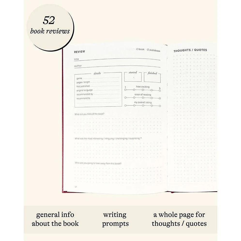 Burgundy Reading Journal - Image 4