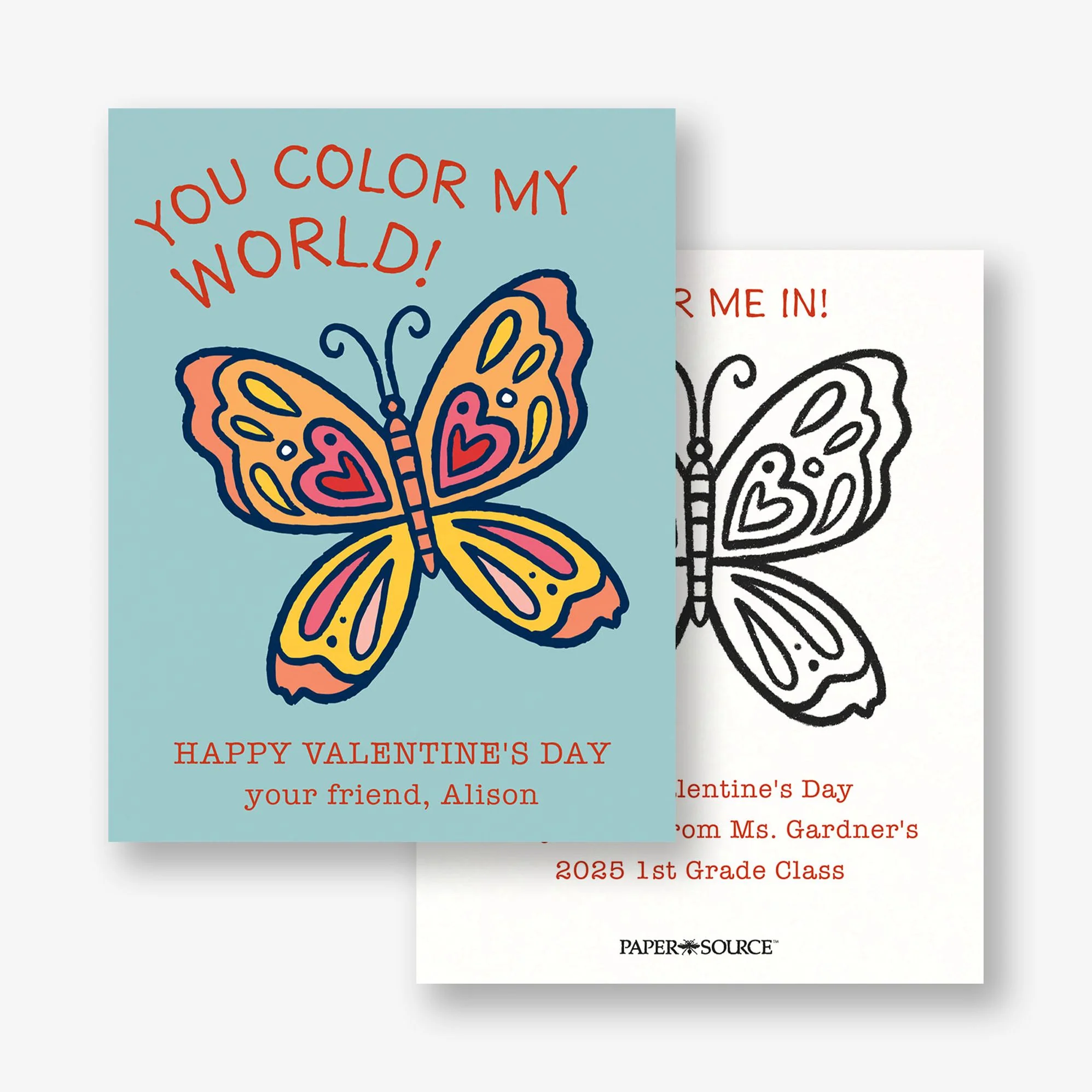 Butterfly Custom Valentine Card - Image 2