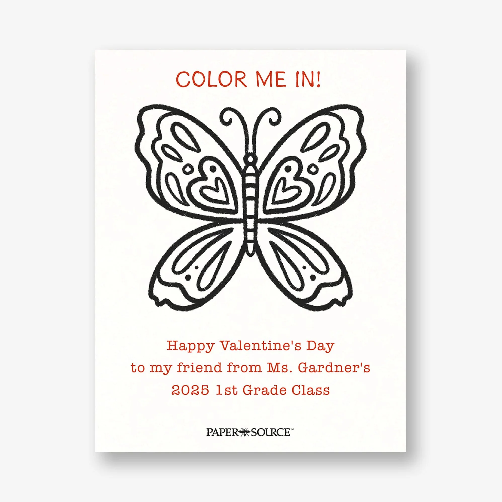 Butterfly Custom Valentine Card - Image 3
