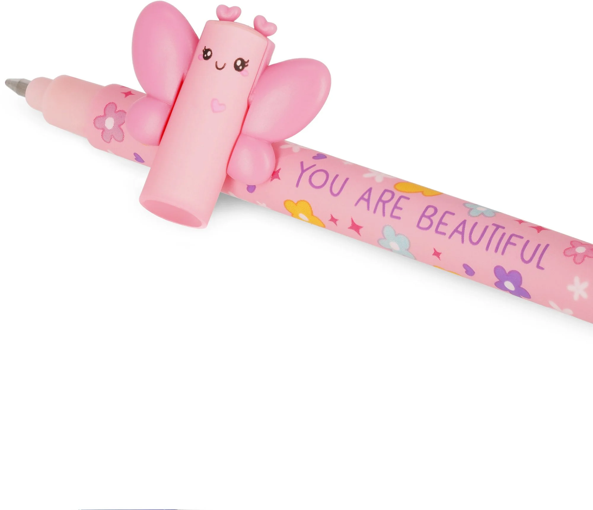 Butterfly Erasable Gel Pen - Pink Ink - Image 3