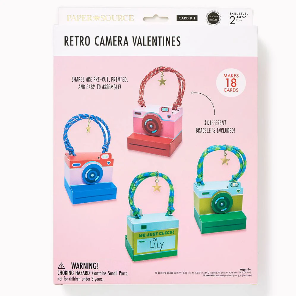 Camera Friendship Bracelet Valentine Card Kit - Image 2