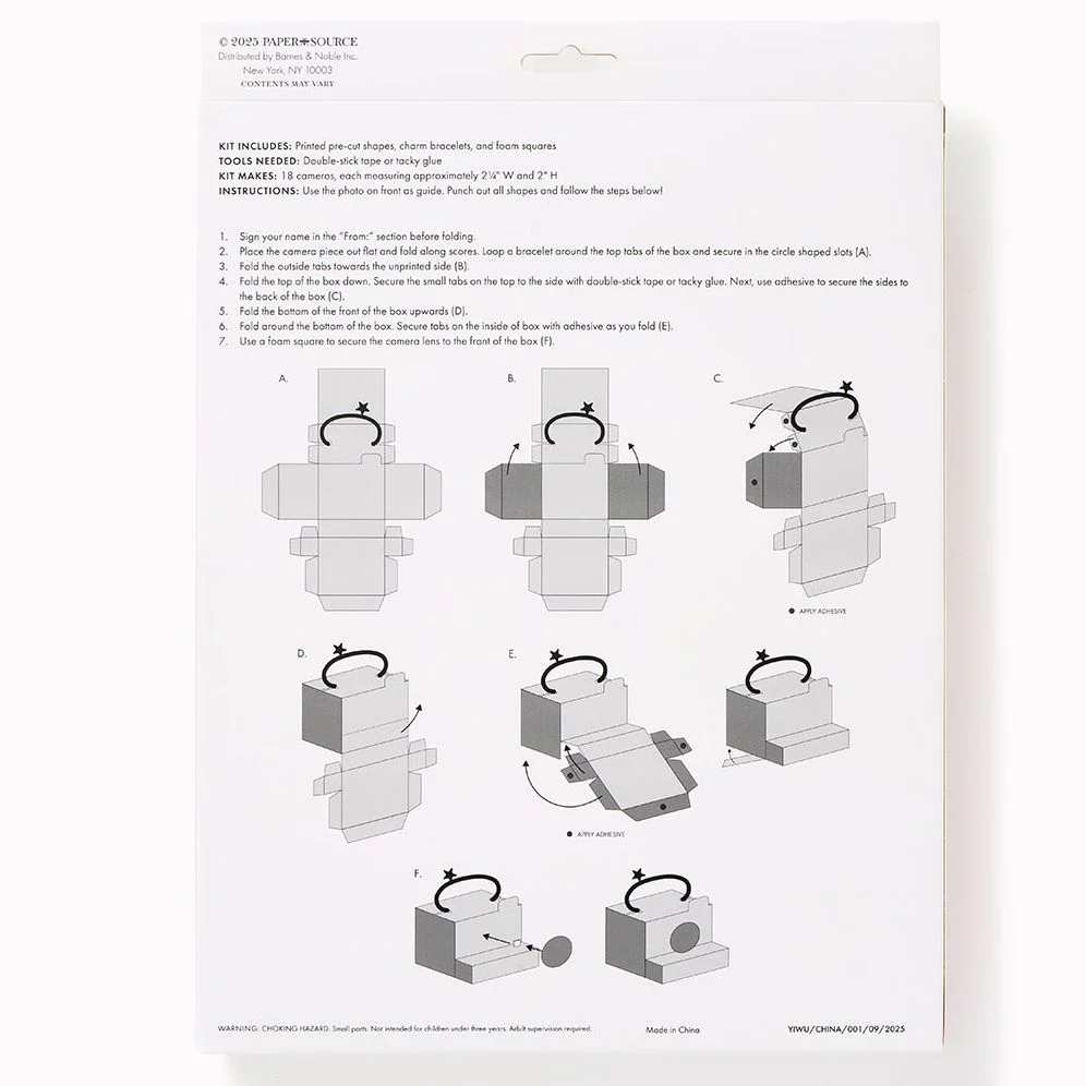 Camera Friendship Bracelet Valentine Card Kit - Image 3