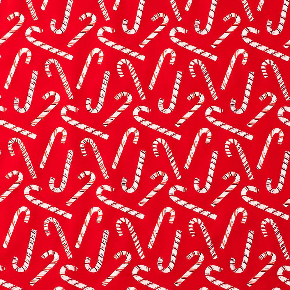 Candy Cane Red Foil Stone Wrapping Paper - Image 3