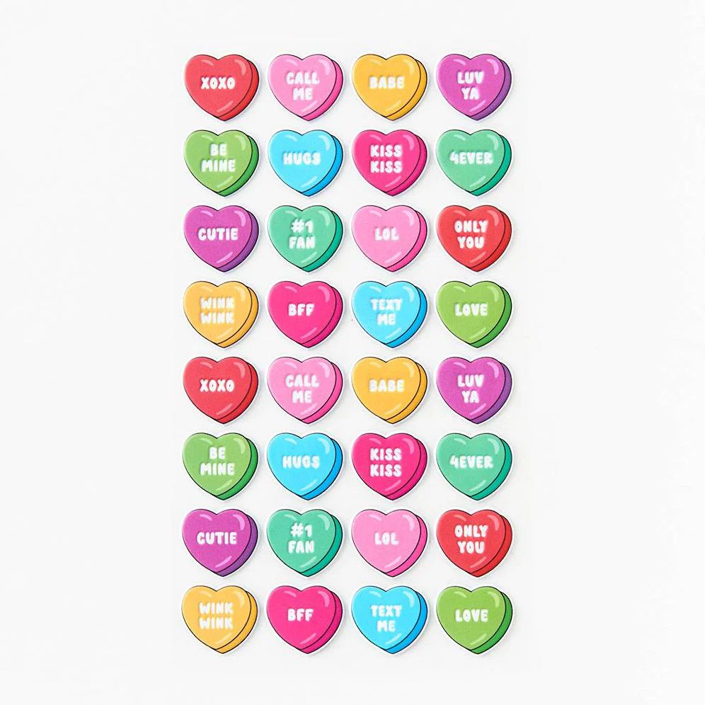 Candy Heart Puffy Stickers - Image 2