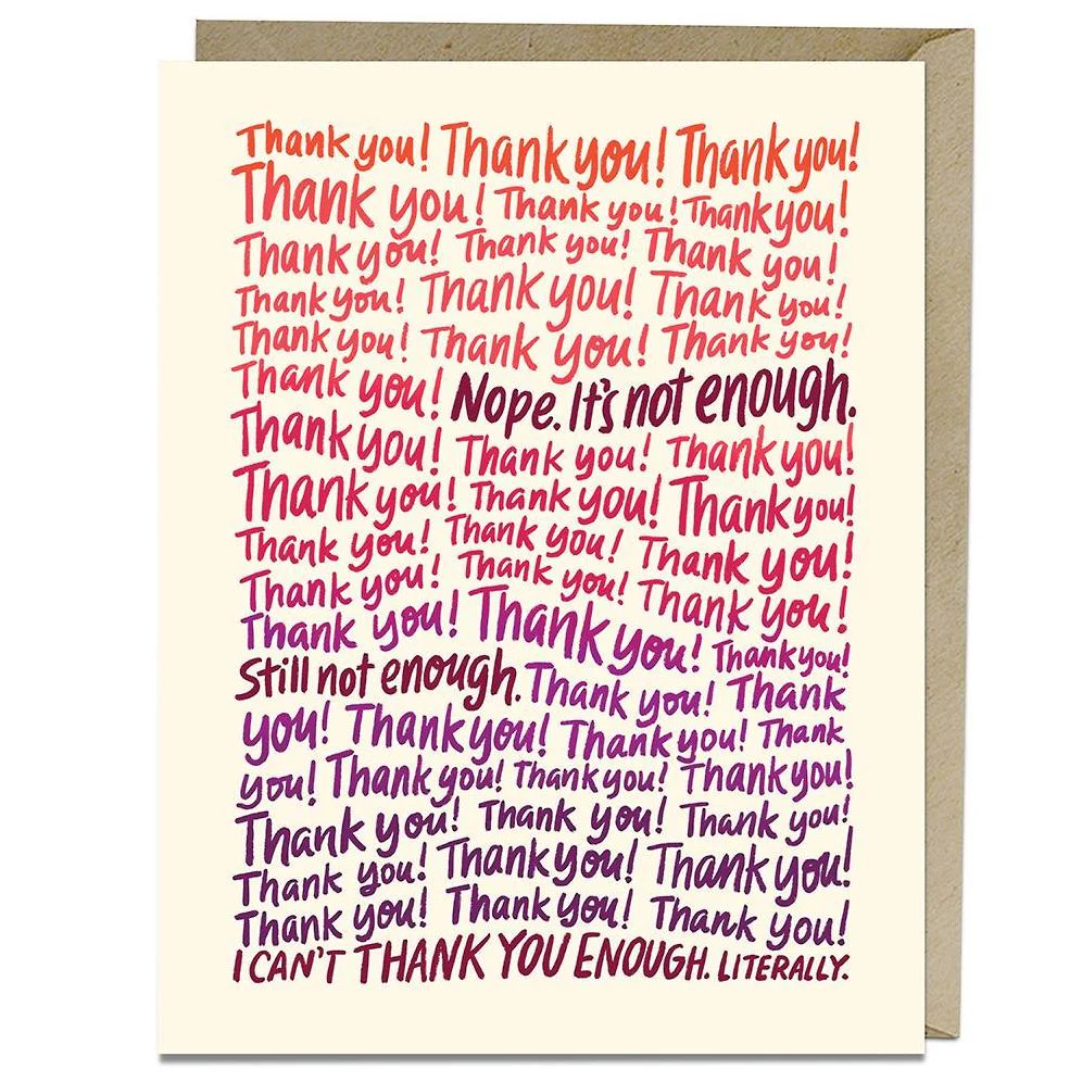 Can't Thank You Enough Card