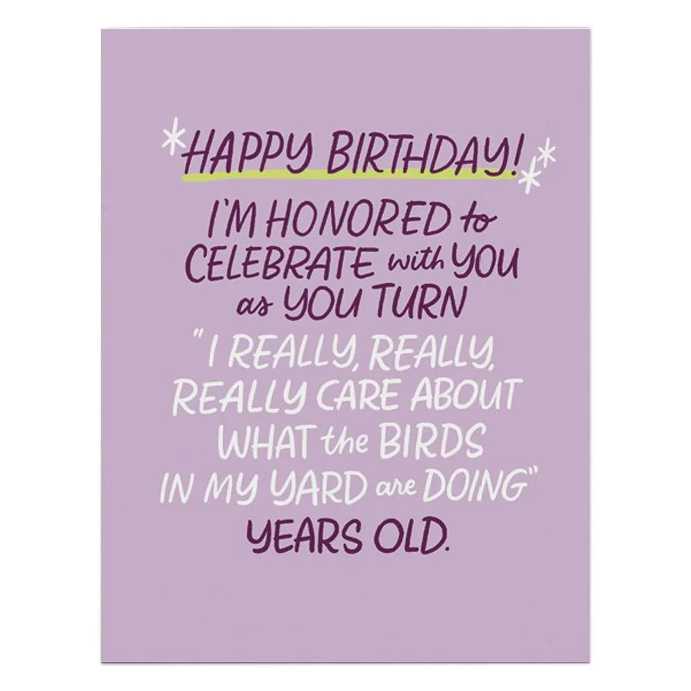 Care About Birds Years Old Birthday Card - Image 2