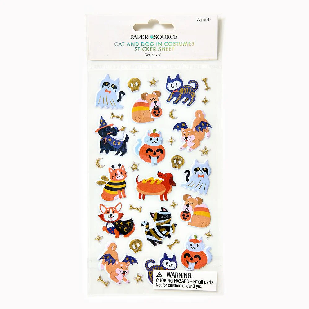 Cat and Dog in Costumes Sticker Sheet - Image 3