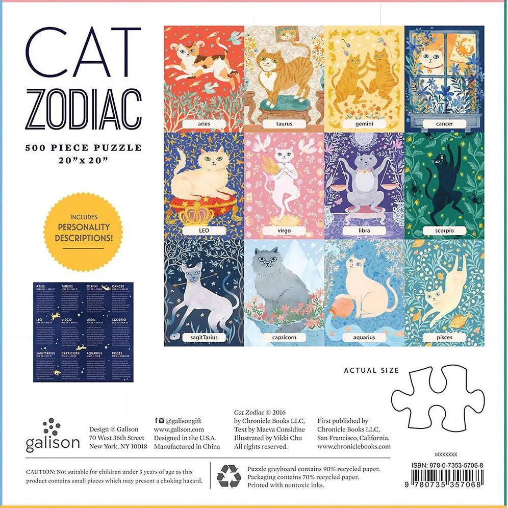 Cat Zodiac 500 Piece Puzzle - Image 7
