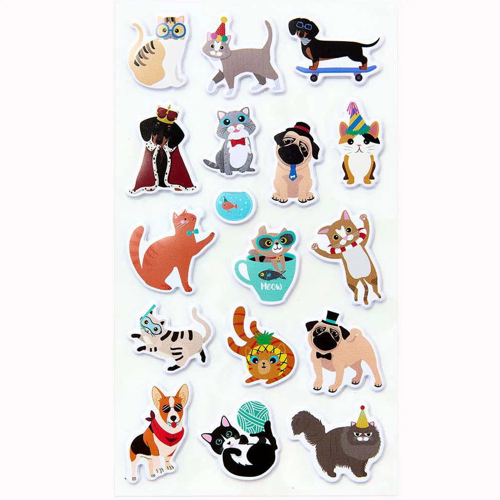 Cats & Dogs Dressed Up Sticker Sheet - Image 2