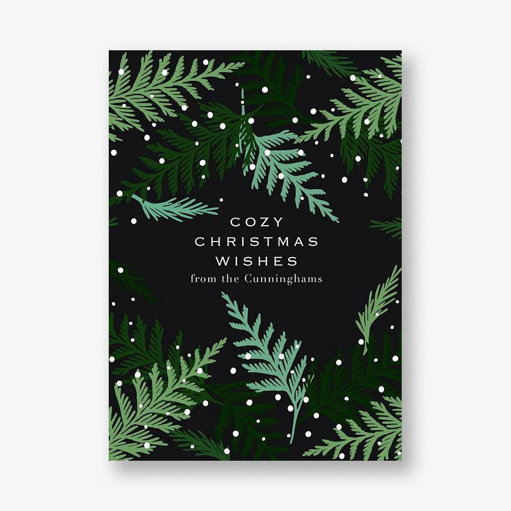 Cedar Branches Holiday Card