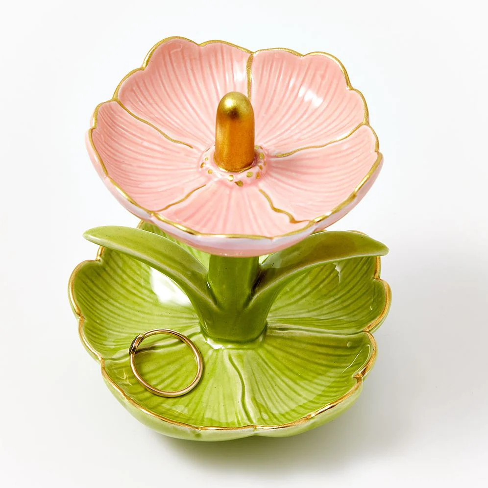 Ceramic Floral Jewelry Holder Exclusive - Image 3