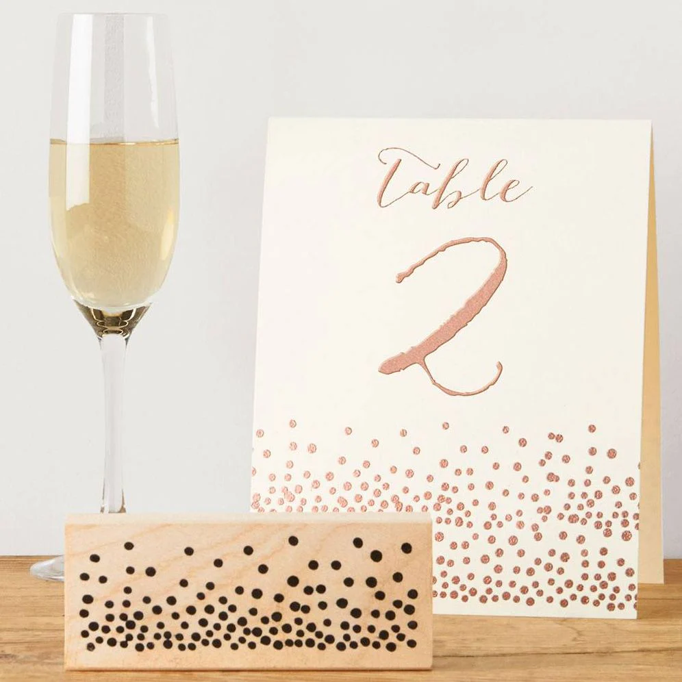 Champagne Dots Rubber Stamp - Image 2