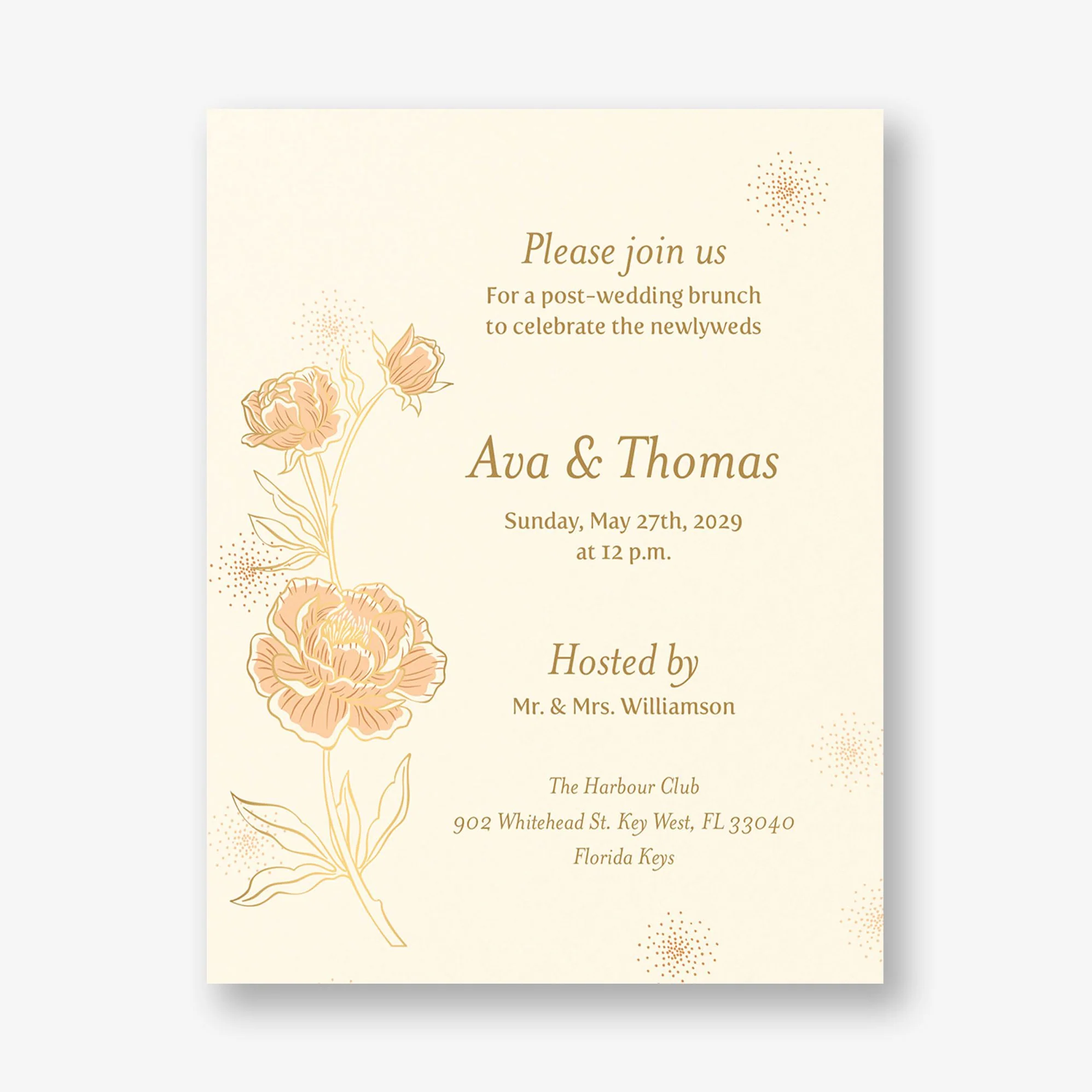 Champagne Glasses Foil Information Card - Image 3
