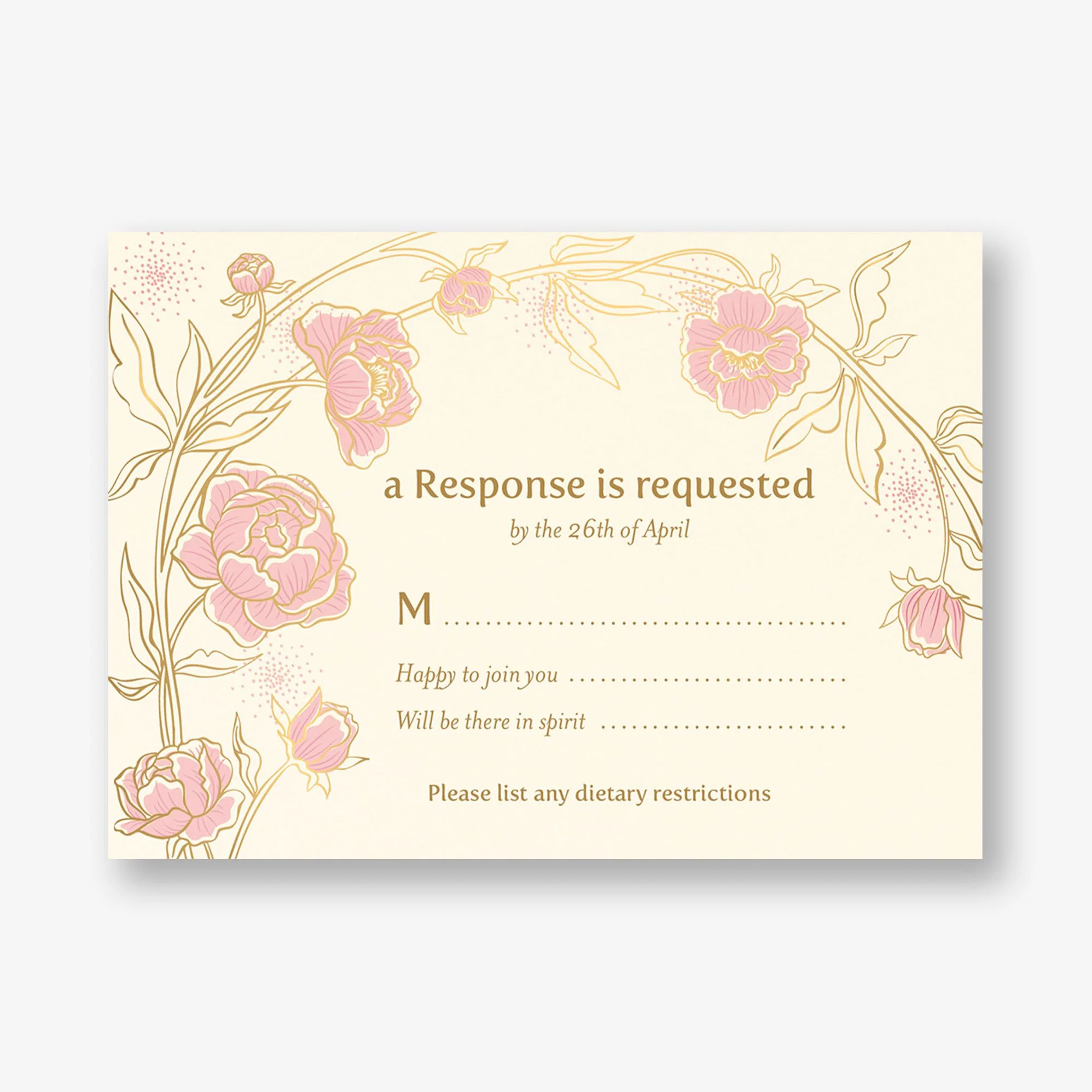 Champagne Glasses Foil Response Card - Image 2