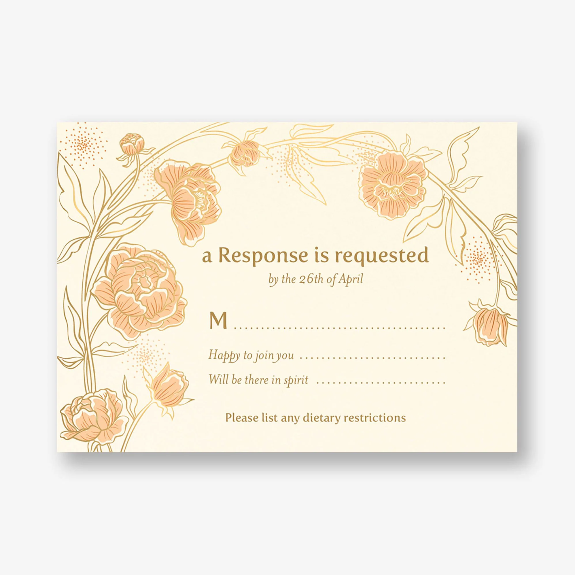 Champagne Glasses Foil Response Card - Image 3