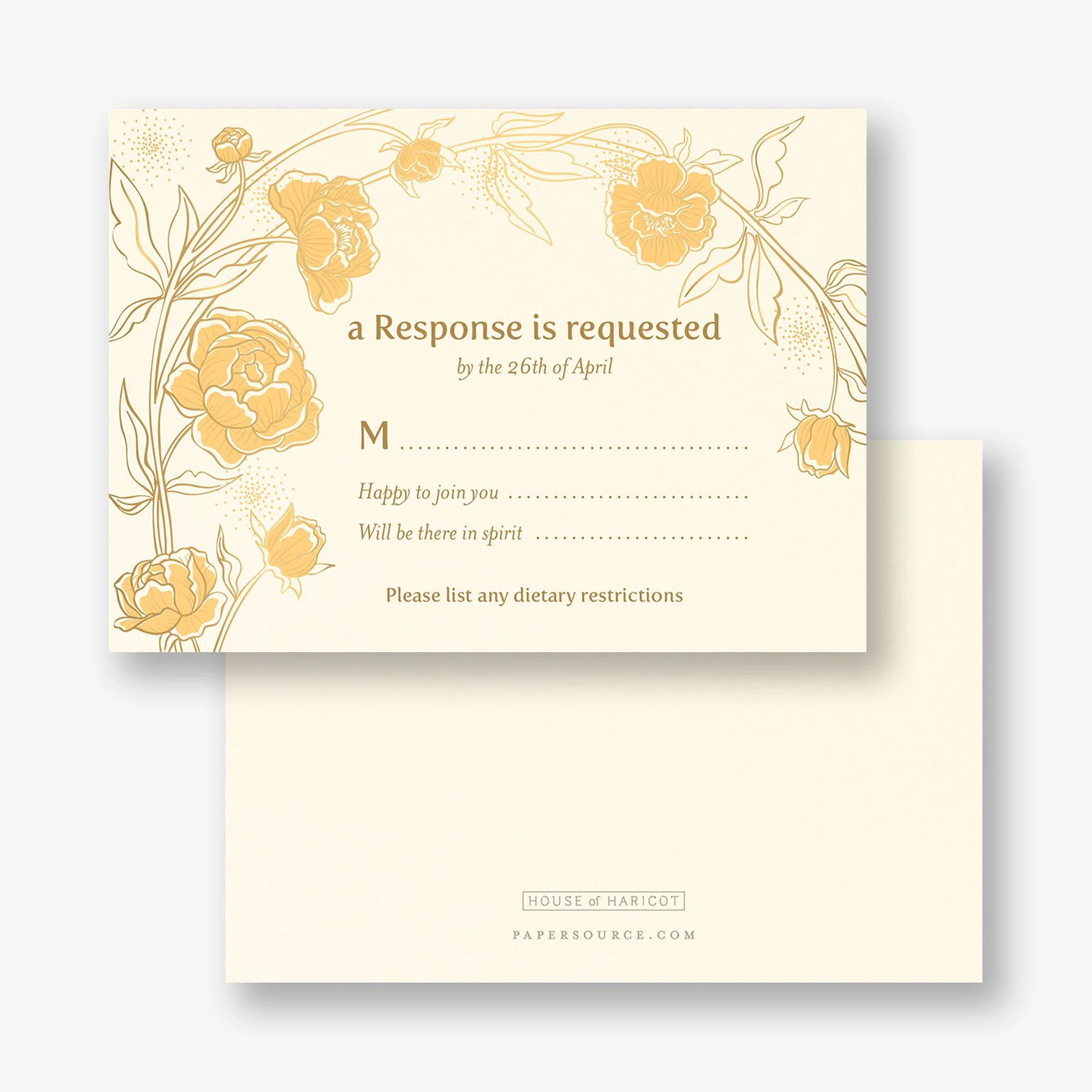 Champagne Glasses Foil Response Card - Image 4