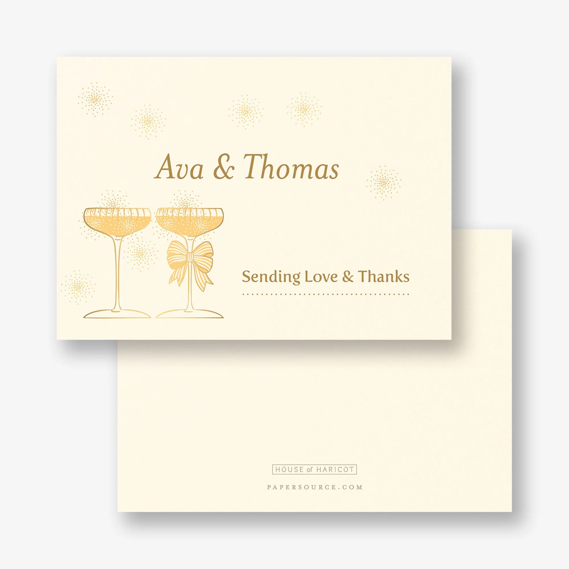 Champagne Glasses Foil Thank You Card - Image 2