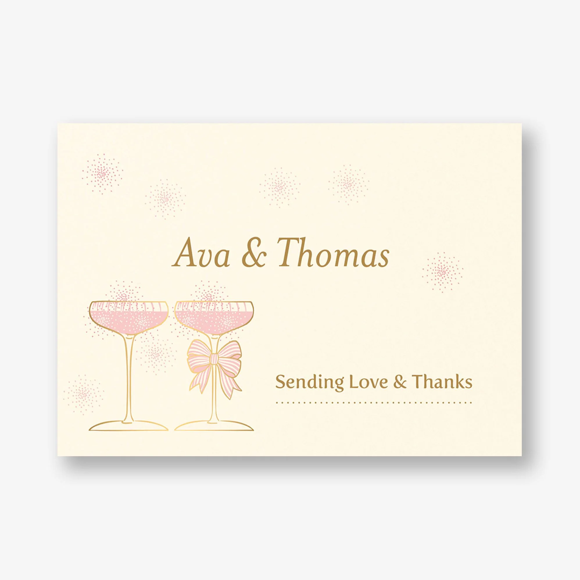Champagne Glasses Foil Thank You Card - Image 5