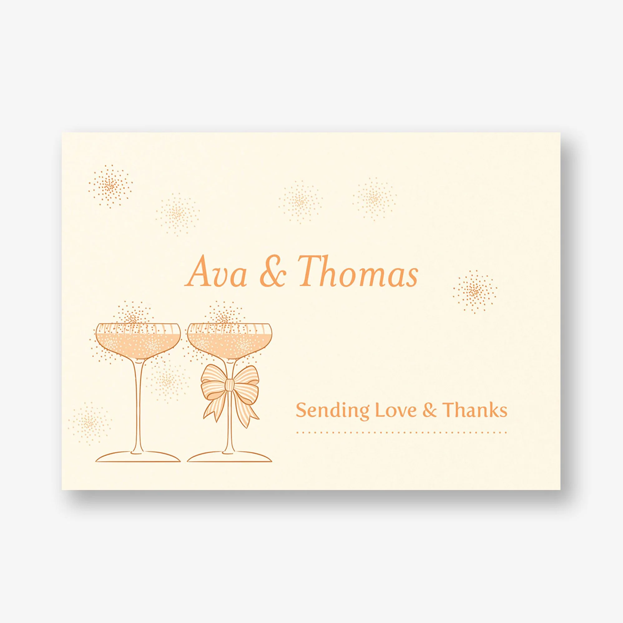 Champagne Glasses Thank You Card - Image 2