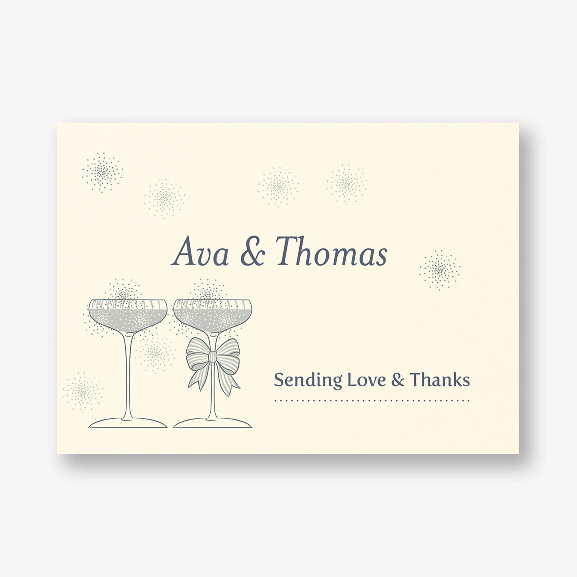 Champagne Glasses Thank You Card - Image 3