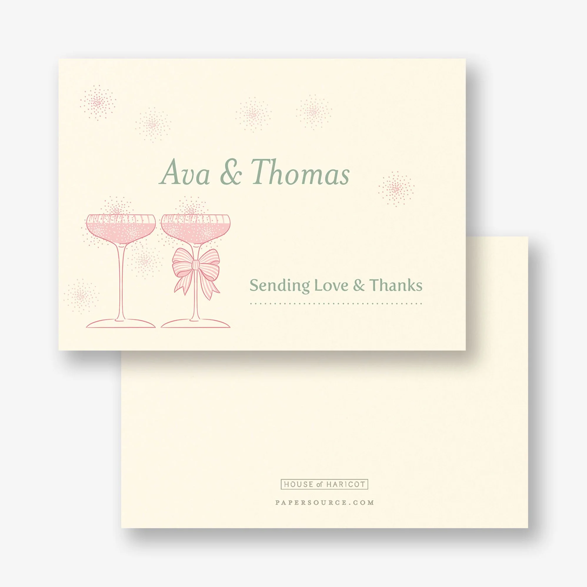 Champagne Glasses Thank You Card - Image 4