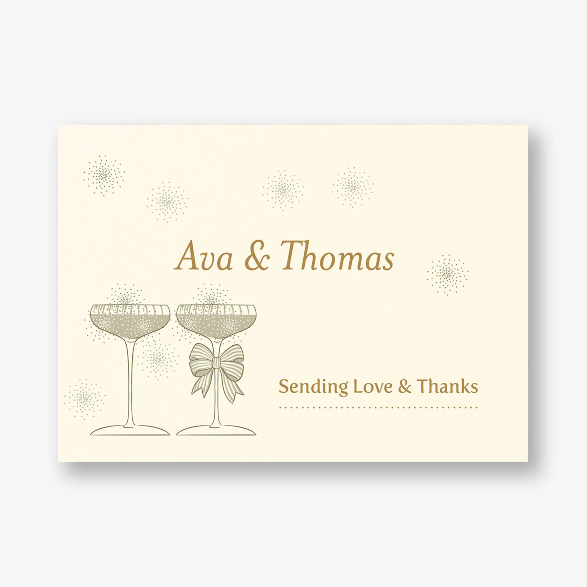 Champagne Glasses Thank You Card - Image 6