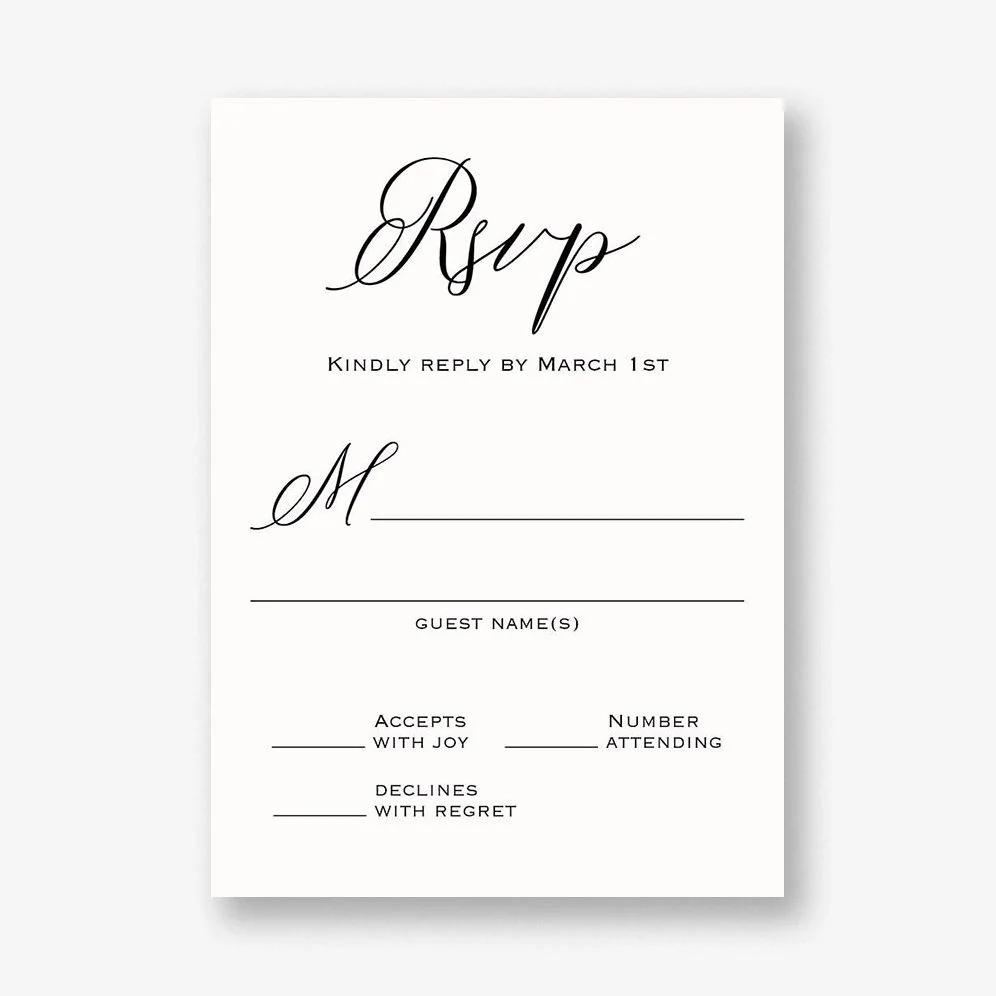 Champagne Response Card
