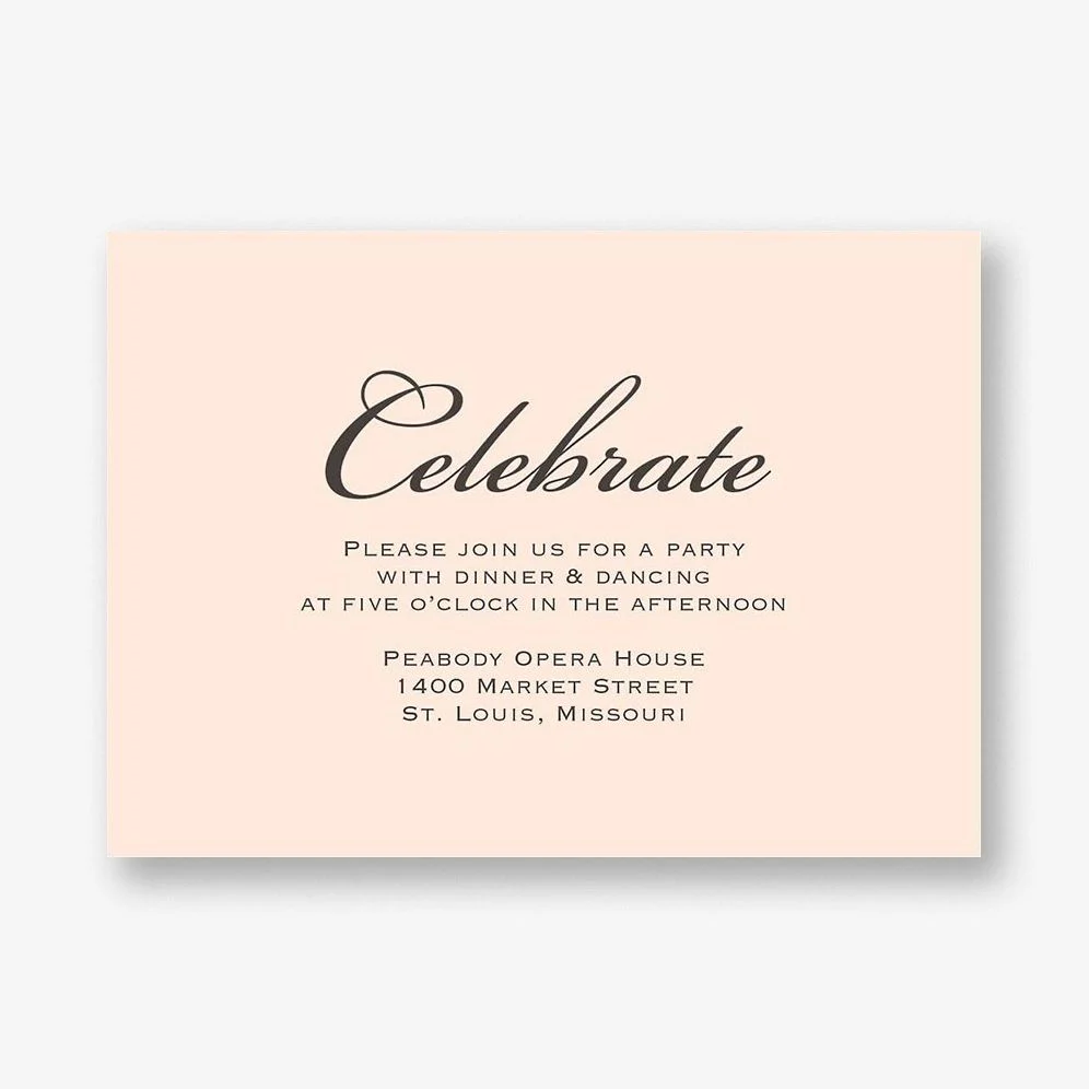 Chandelier Quinceañera Information Card