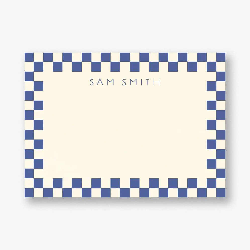 Checkerboard Border Stationery