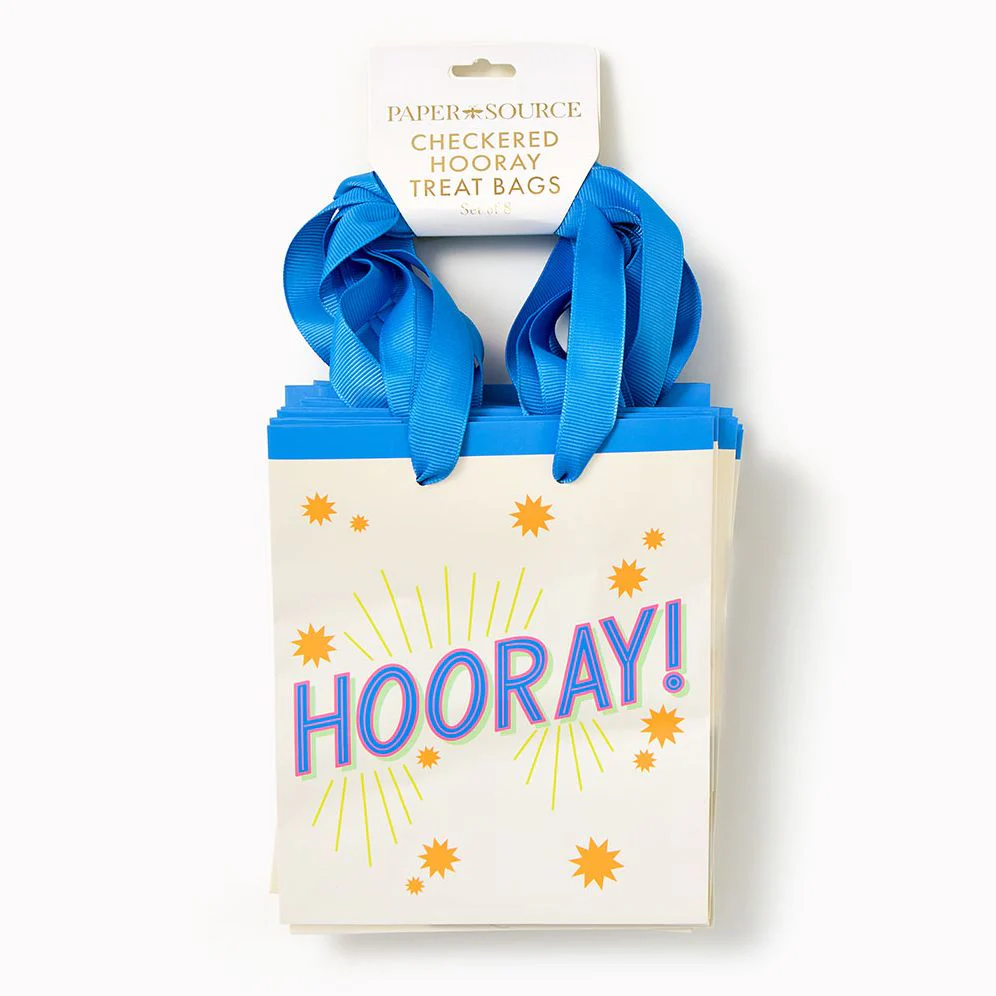 Checkered Hooray Treat Bags Set of 8 - Image 2
