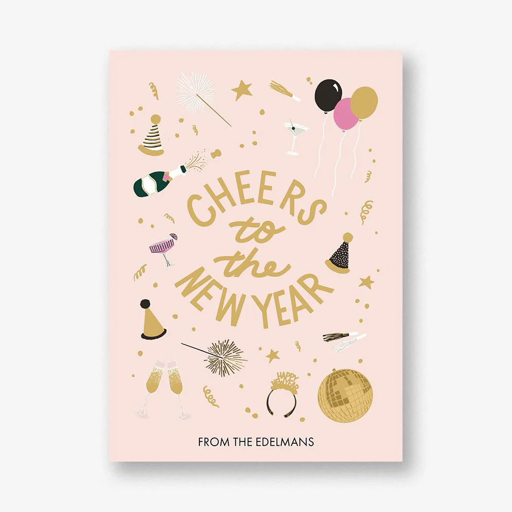 Cheers to the New Year Photo Card