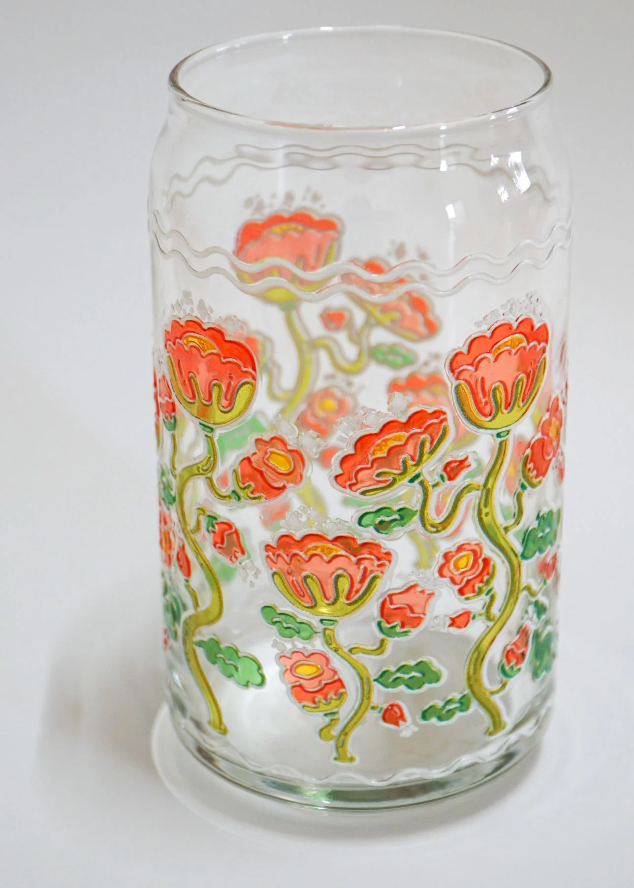 Cheerware Pretty Poppy 16oz Stained Glass Cup - Image 2