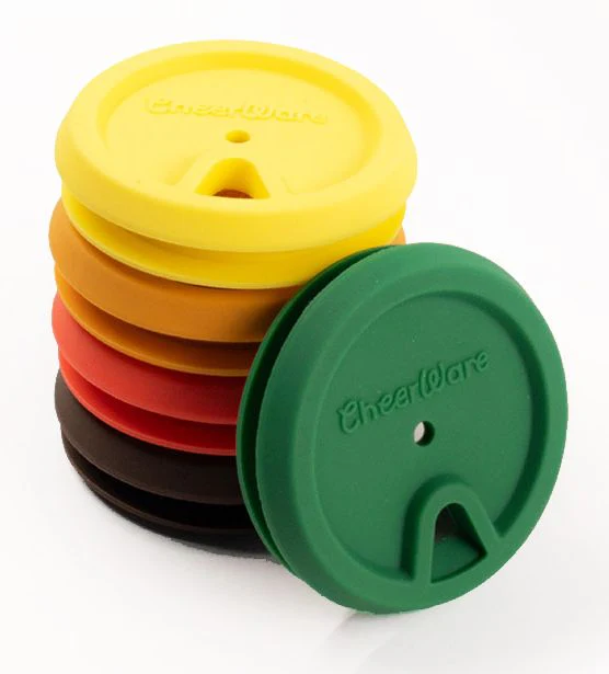 Cheerware QuickSip Lids 5-Pack, Woodland - Image 2