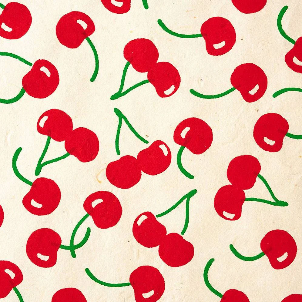 Cherries On Cream Handmade Paper - Image 2