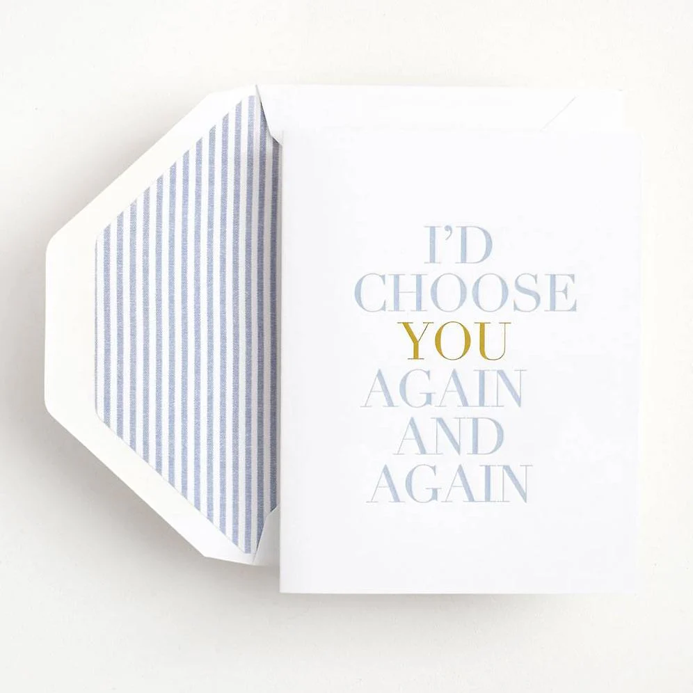 Choose You Again and Again Anniversary Card