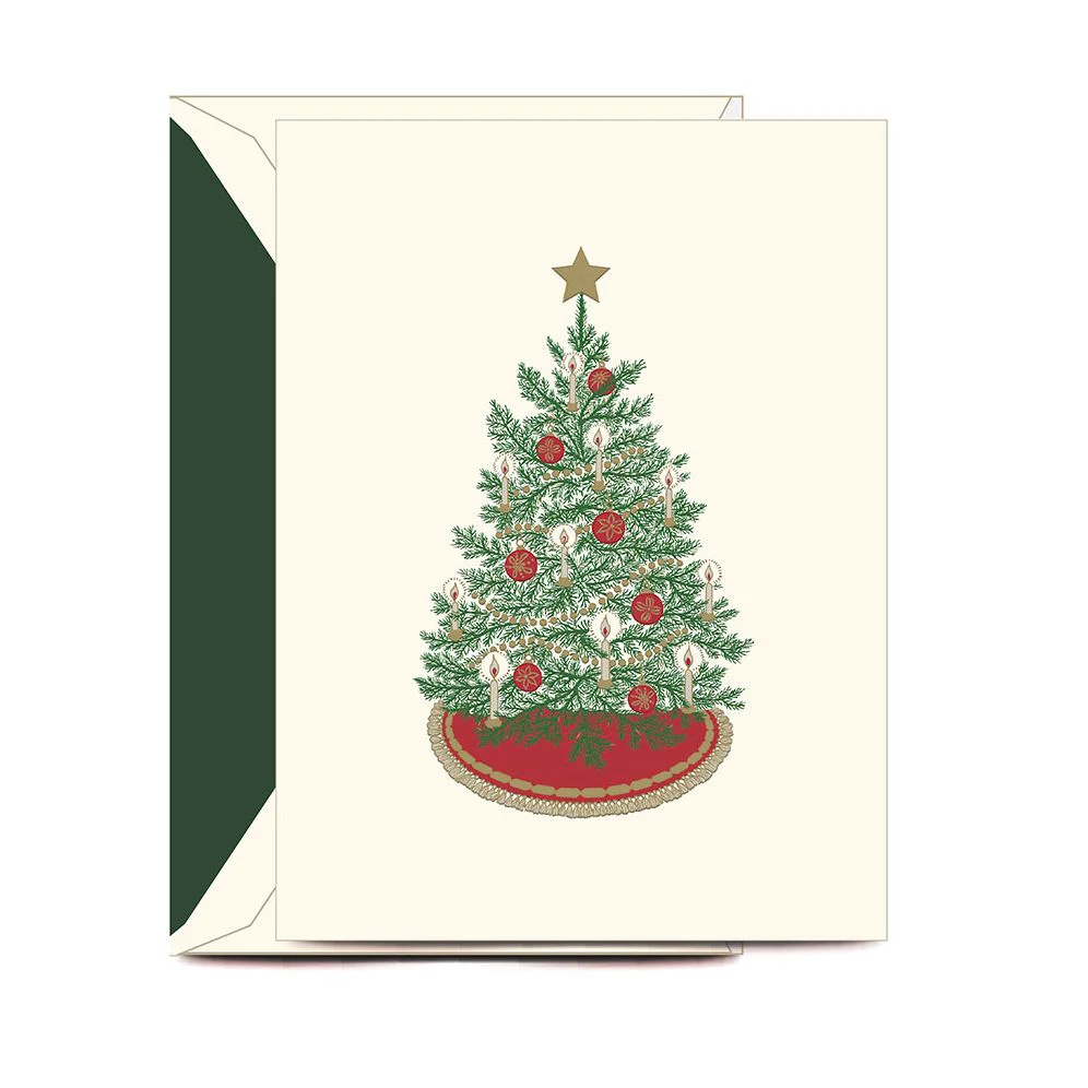 Christmas Candlelight Tree Stationery Set