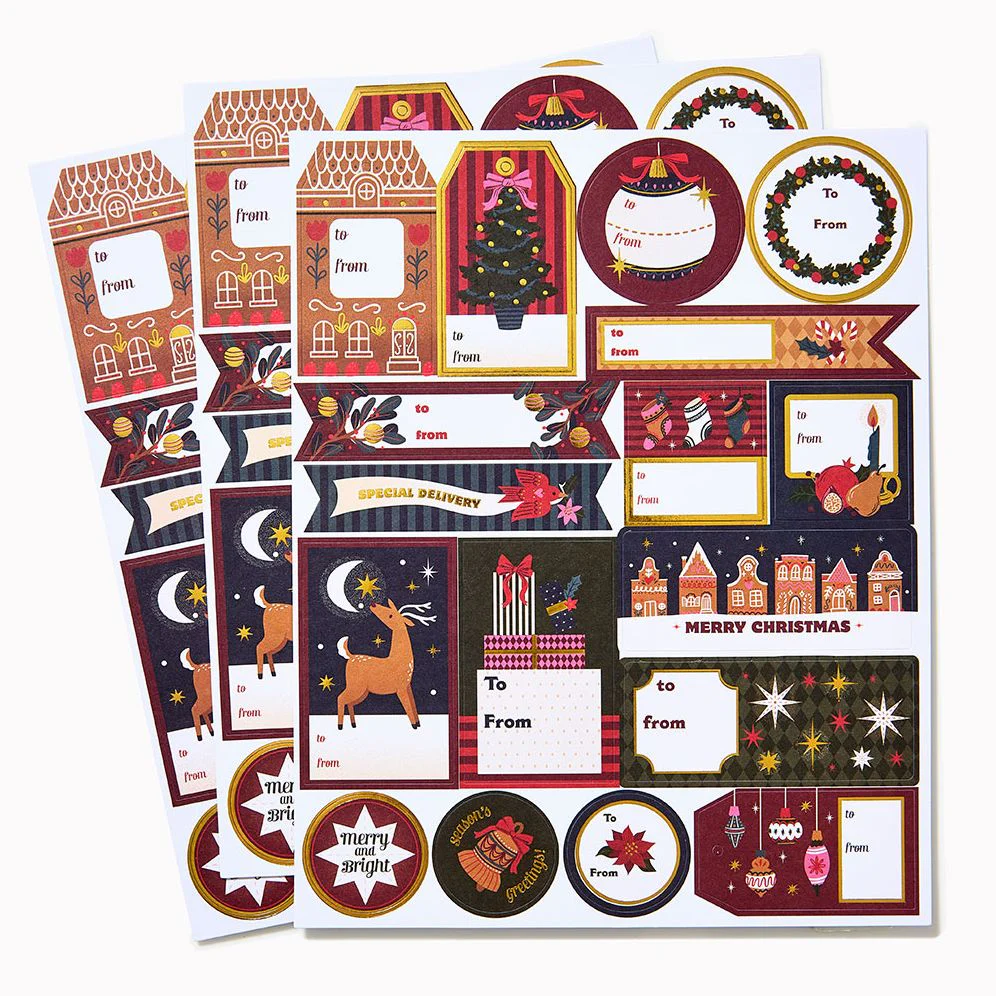 Christmas Jeweltones Adhesive Lables - Image 3