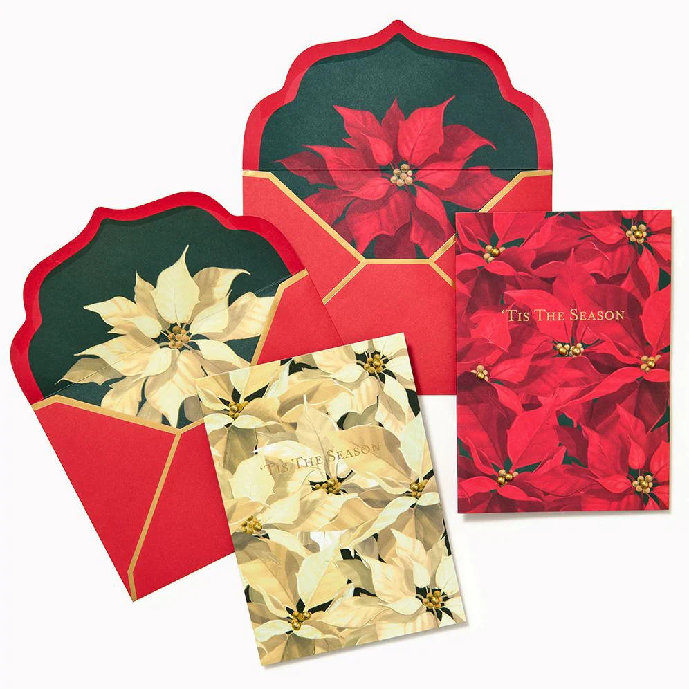 Christmas Poinsettia Stationery Set - Image 2