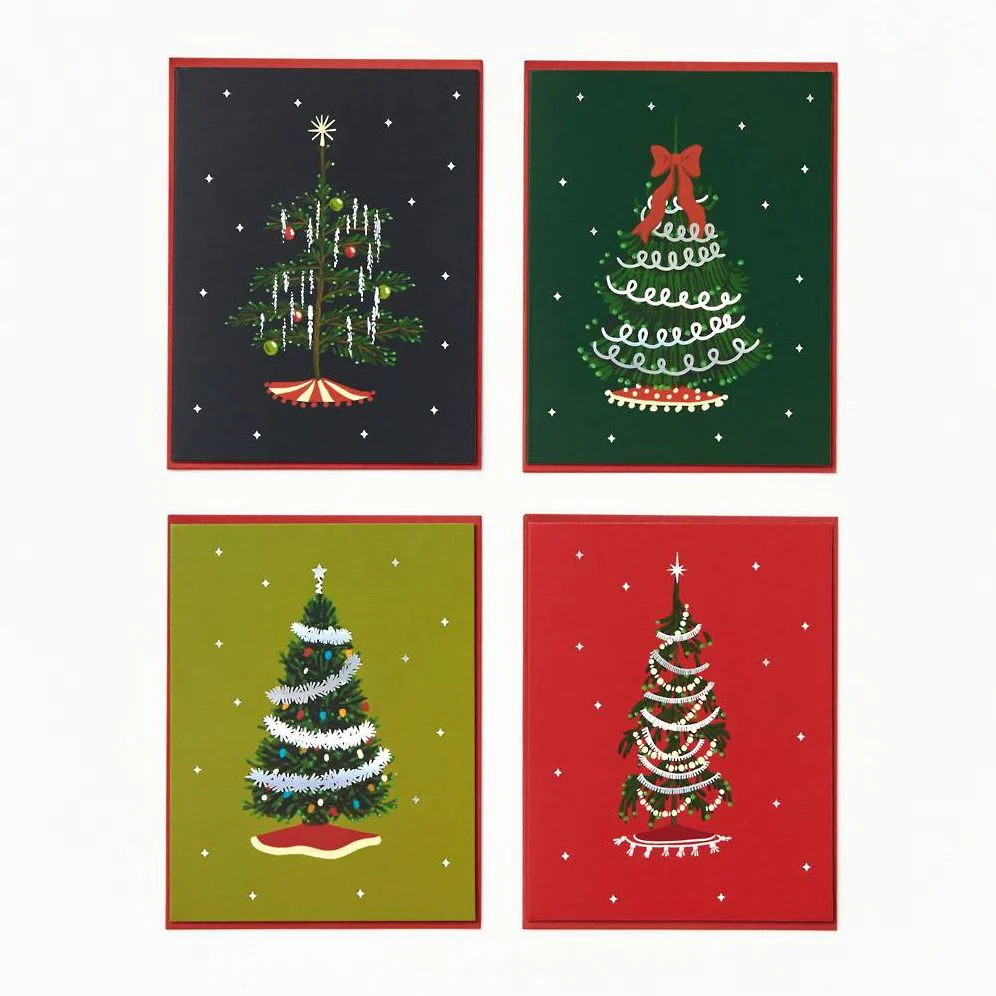 Christmas Tinsel Trees Stationery Set - Image 4