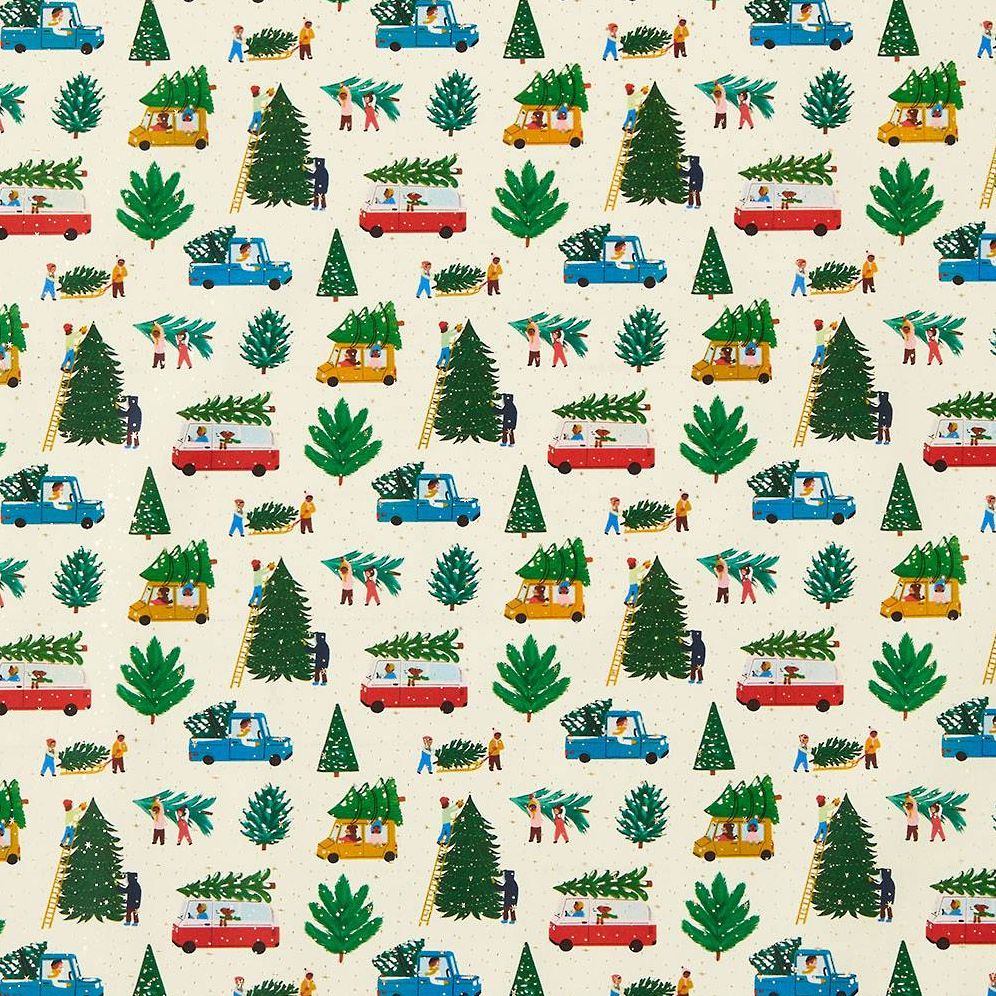 Christmas Tree Lot Stone Wrapping Paper - Image 3