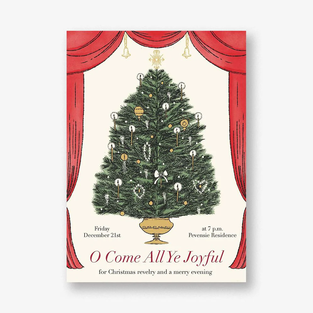 Christmas Tree Viewing Holiday Card