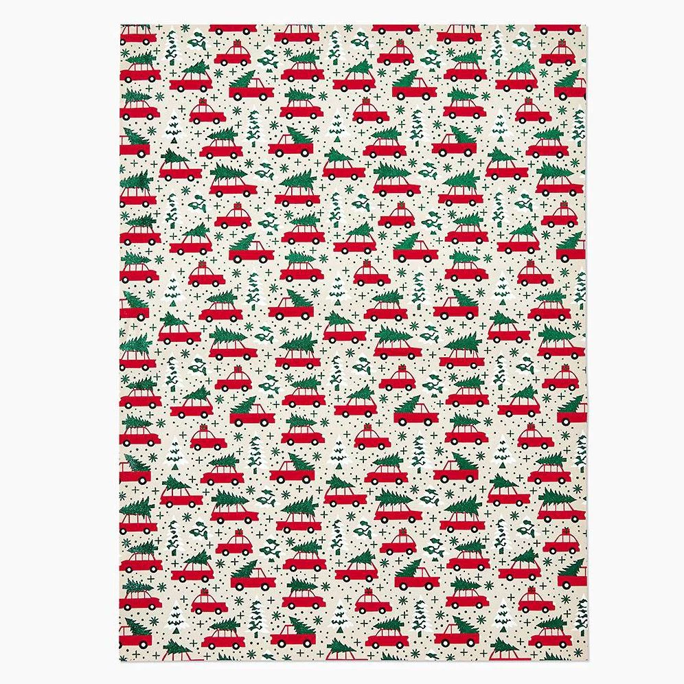 Christmas Trees On Taxi Handmade Paper